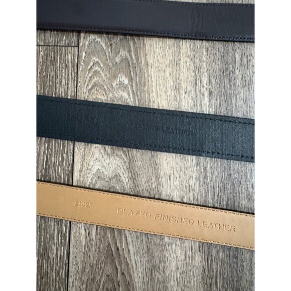 NEW MENS PLUS SIZE LEATHER BELTS SIZE 50 3 PCS. BROWN-BLACK REVERSIBLE READ!! - Picture 8 of 10